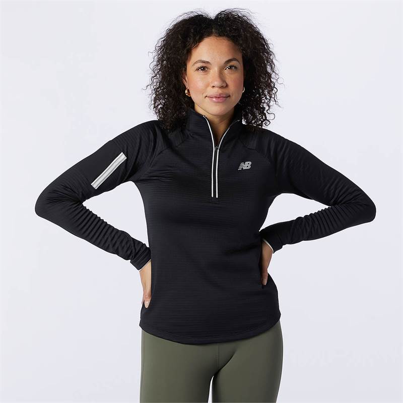 New Balance Womens Impact Run Heat Grid Half Zip Top-5